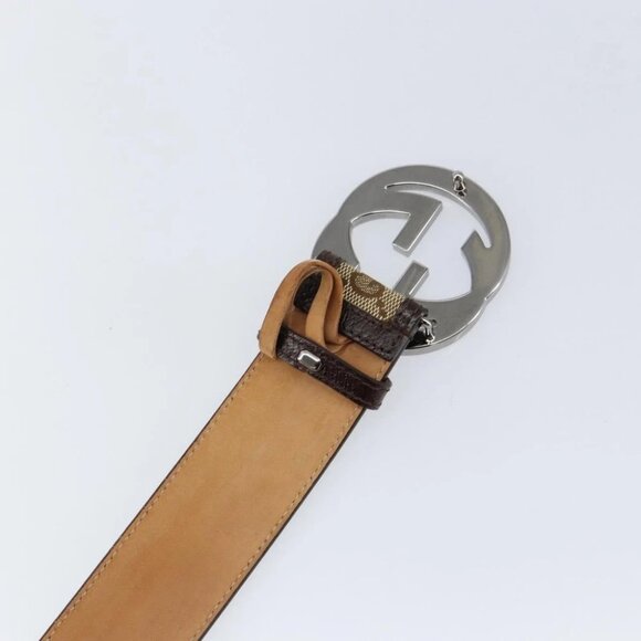 GUCCI GG Canvas Interlocking Belt 37.4\
